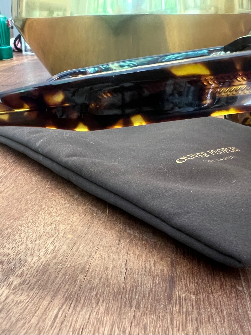 Oliver Peoples Designer Tortoiseshell Eadie Sunglasses with case - Picture 5 of 15
